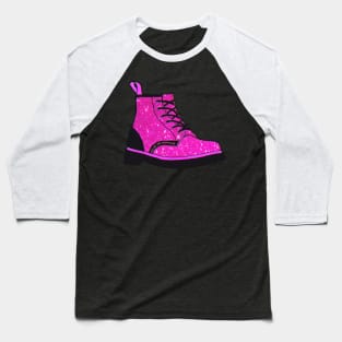 Glittery Pink Boot Baseball T-Shirt